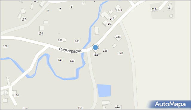 Ryglice, Podkarpacka, 144, mapa Ryglice