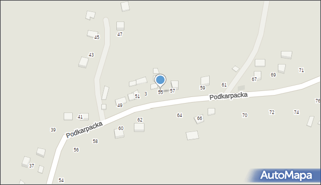 Ryglice, Podkarpacka, 55, mapa Ryglice
