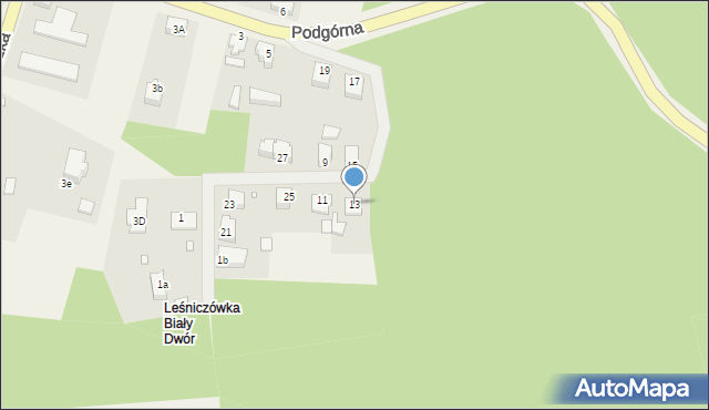 Ryjewo, Podgórna, 13, mapa Ryjewo