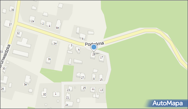 Ryjewo, Podgórna, 19, mapa Ryjewo