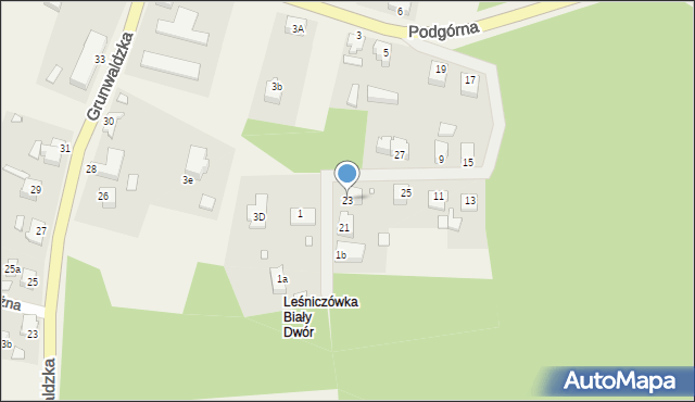 Ryjewo, Podgórna, 23, mapa Ryjewo