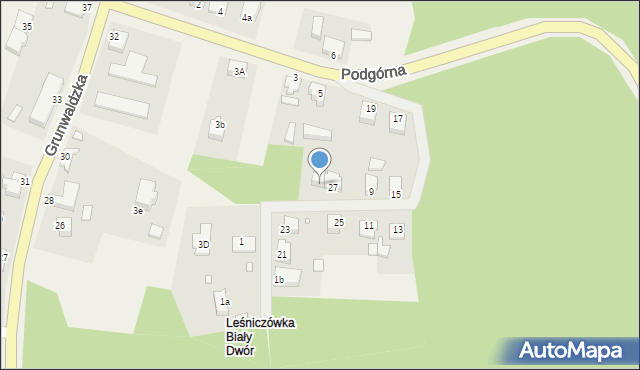 Ryjewo, Podgórna, 27a, mapa Ryjewo