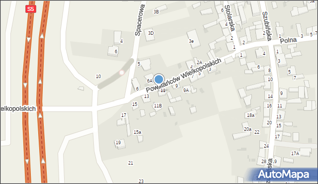 Rynarzewo, Powstańców Wielkopolskich, 11A, mapa Rynarzewo