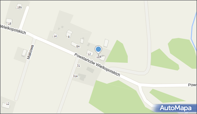 Rynarzewo, Powstańców Wielkopolskich, 12A, mapa Rynarzewo