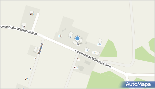 Rynarzewo, Powstańców Wielkopolskich, 8A, mapa Rynarzewo