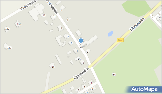 Rypin, Podmiejska, 2A, mapa Rypin