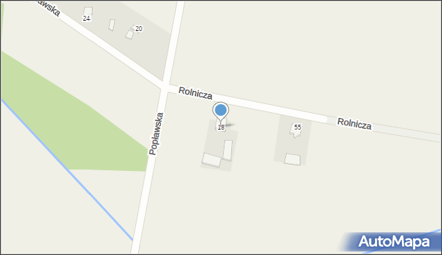 Rzakta, Popławska, 18, mapa Rzakta