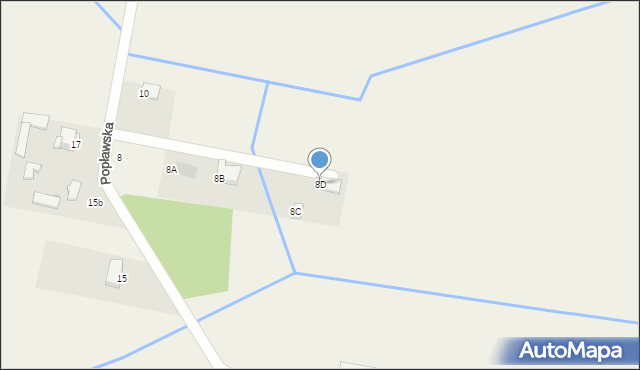 Rzakta, Popławska, 8D, mapa Rzakta