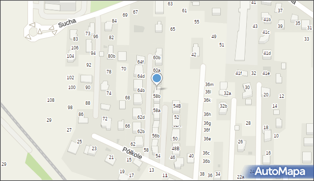 Rząska, Półkole, 58c, mapa Rząska