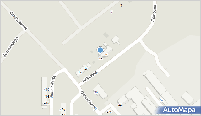 Rzepin, Północna, 2a, mapa Rzepin