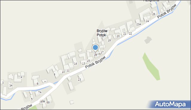 Rzepiska, Potok Bryjów, 16, mapa Rzepiska