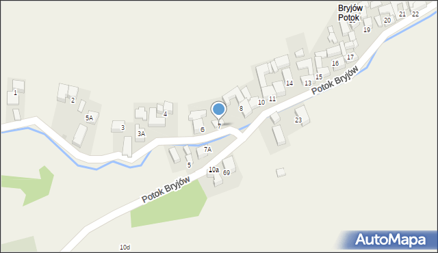 Rzepiska, Potok Bryjów, 7, mapa Rzepiska