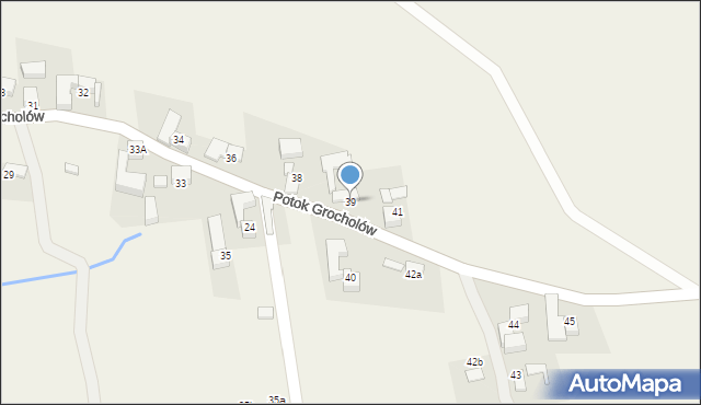 Rzepiska, Potok Grocholów, 39, mapa Rzepiska