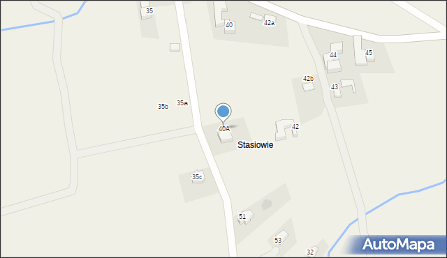 Rzepiska, Potok Grocholów, 40A, mapa Rzepiska