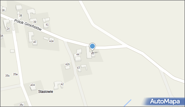 Rzepiska, Potok Grocholów, 45, mapa Rzepiska