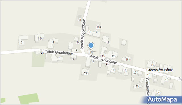 Rzepiska, Potok Grocholów, 8, mapa Rzepiska