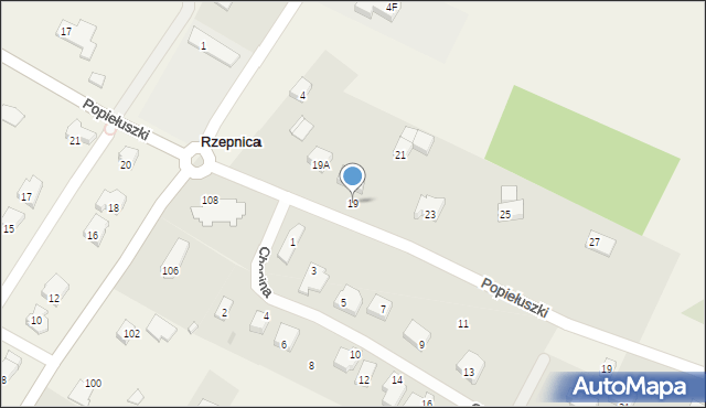 Rzepnica, Popiełuszki Jerzego, bł. ks., 19, mapa Rzepnica