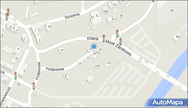 Rzeszów, Podpromie, 17, mapa Rzeszów