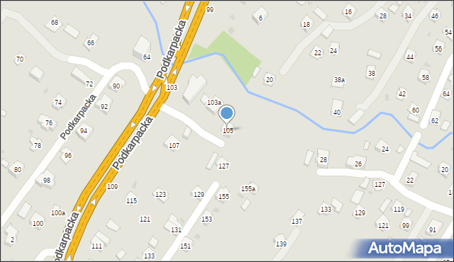 Rzeszów, Podkarpacka, 105, mapa Rzeszów