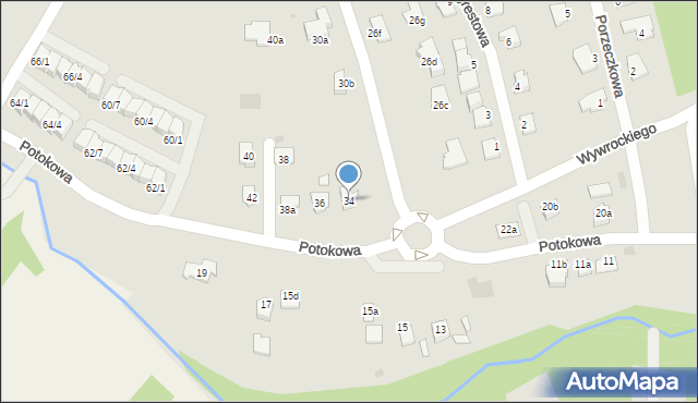 Rzeszów, Potokowa, 34, mapa Rzeszów