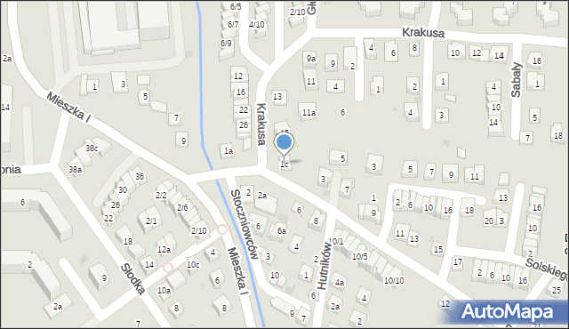 Rzeszów, Południowa, 1c, mapa Rzeszów