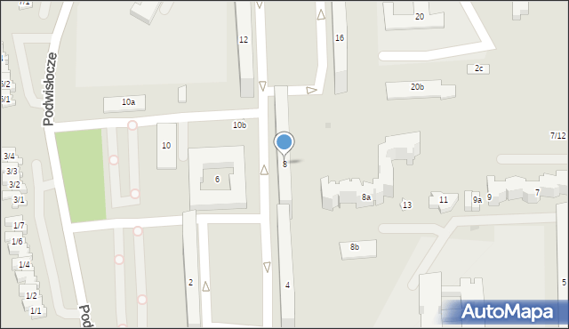Rzeszów, Podwisłocze, 8, mapa Rzeszów