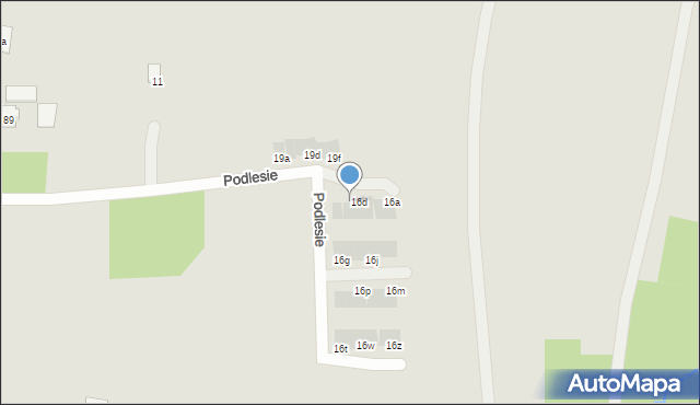 Rzeszów, Podlesie, 16e, mapa Rzeszów