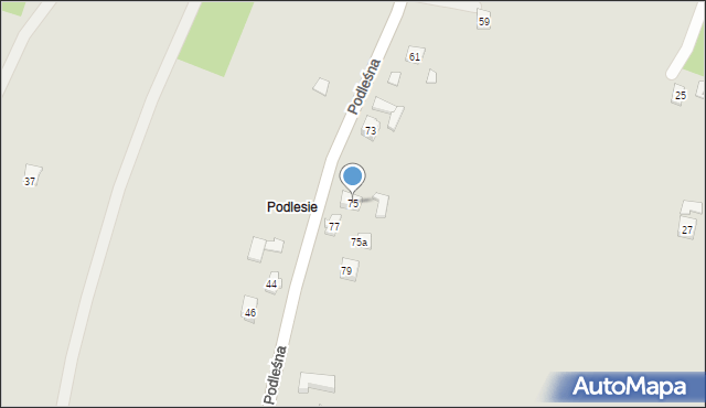 Rzeszów, Podleśna, 75, mapa Rzeszów