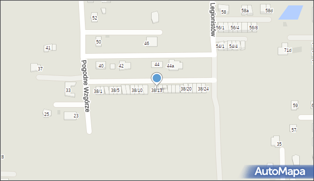 Rzeszów, Pogodne Wzgórze, 38/13, mapa Rzeszów