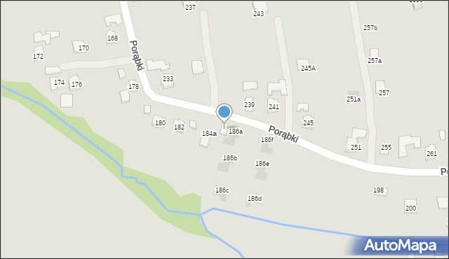 Rzeszów, Porąbki, 186, mapa Rzeszów