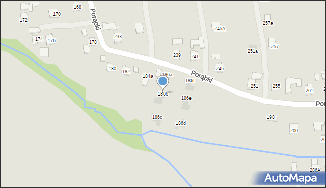 Rzeszów, Porąbki, 186b, mapa Rzeszów