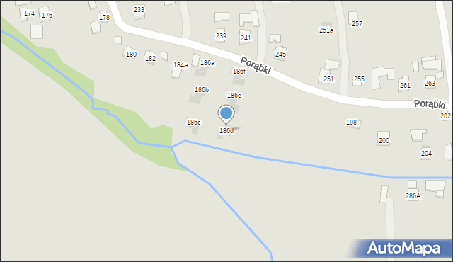 Rzeszów, Porąbki, 186d, mapa Rzeszów