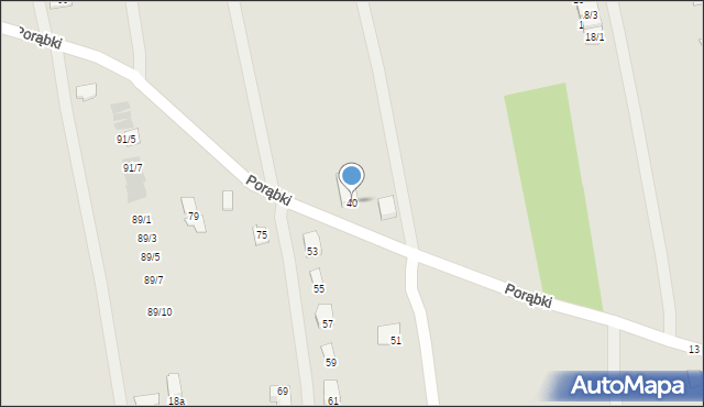 Rzeszów, Porąbki, 40a, mapa Rzeszów