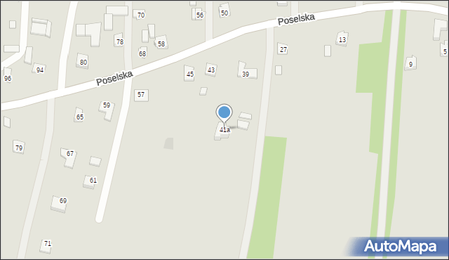 Rzeszów, Poselska, 41a, mapa Rzeszów