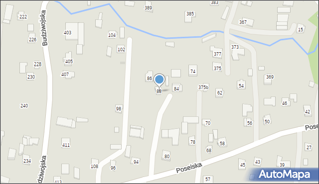 Rzeszów, Poselska, 88, mapa Rzeszów