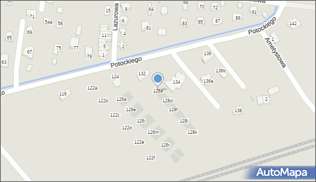 Rzeszów, Potockiego Alfreda, hr., 128a, mapa Rzeszów