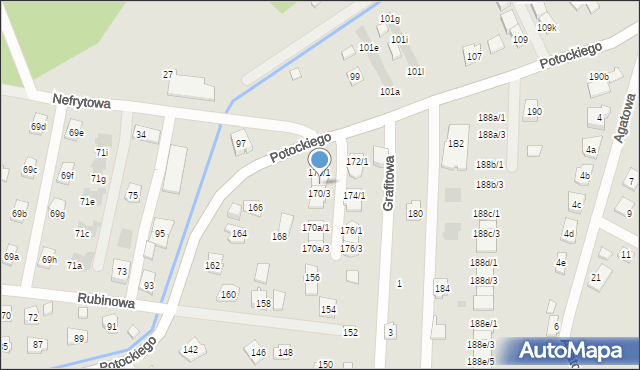 Rzeszów, Potockiego Alfreda, hr., 170/2, mapa Rzeszów