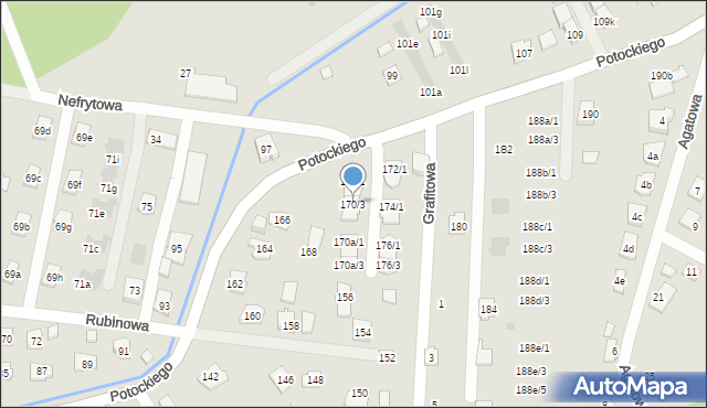 Rzeszów, Potockiego Alfreda, hr., 170/3, mapa Rzeszów