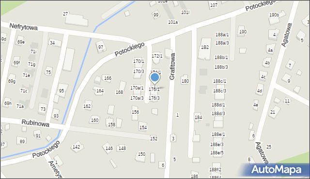 Rzeszów, Potockiego Alfreda, hr., 176/1, mapa Rzeszów