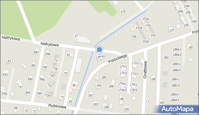 Rzeszów, Potockiego Alfreda, hr., 97, mapa Rzeszów