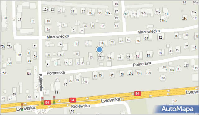 Rzeszów, Pomorska, 15, mapa Rzeszów