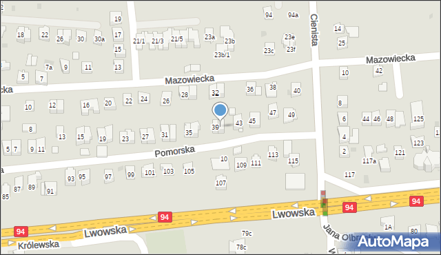 Rzeszów, Pomorska, 41, mapa Rzeszów