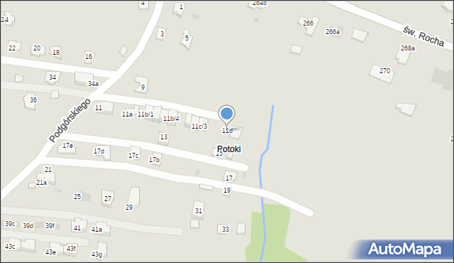 Rzeszów, Podgórskiego Adama, ks., 11d, mapa Rzeszów
