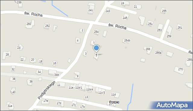 Rzeszów, Podgórskiego Adama, ks., 5, mapa Rzeszów