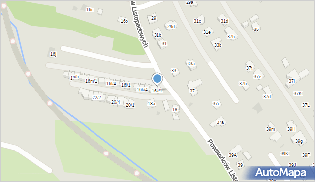 Rzeszów, Powstańców Listopadowych, 16k/1, mapa Rzeszów