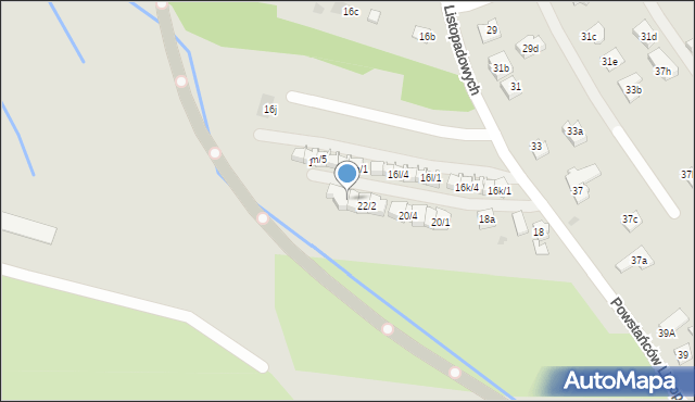 Rzeszów, Powstańców Listopadowych, 22/4, mapa Rzeszów