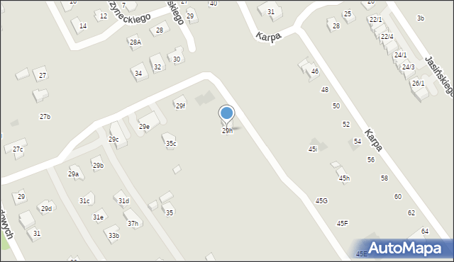 Rzeszów, Powstańców Listopadowych, 29h, mapa Rzeszów