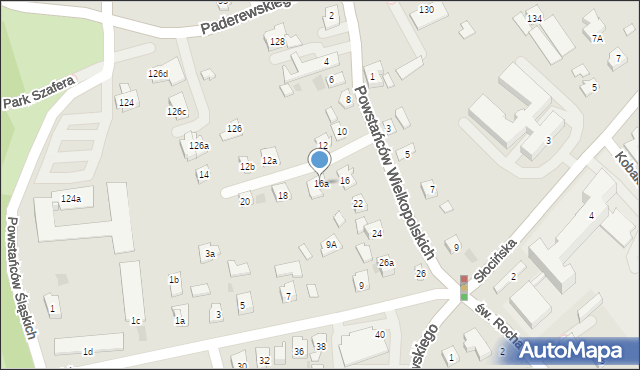 Rzeszów, Powstańców Wielkopolskich, 16a, mapa Rzeszów