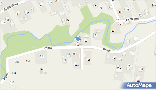 Rzezawa, Polna, 12, mapa Rzezawa