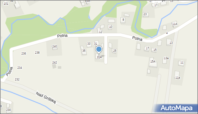 Rzezawa, Polna, 31A, mapa Rzezawa